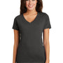 District Womens Super Slub Short Sleeve V-Neck T-Shirt - Charcoal Grey - Closeout