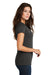 District DM3501 Womens Super Slub Short Sleeve V-Neck T-Shirt Charcoal Grey Side
