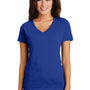 District Womens Super Slub Short Sleeve V-Neck T-Shirt - Deep Royal Blue - Closeout