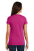 District DM3501 Womens Super Slub Short Sleeve V-Neck T-Shirt Azalea Pink Back
