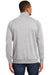 District DM392 Mens Fleece 1/4 Zip Sweatshirt Heather Grey Back