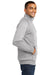 District DM392 Mens Fleece 1/4 Zip Sweatshirt Heather Grey Side
