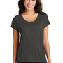 District Womens Drapey Dolman Short Sleeve Scoop Neck T-Shirt - Charcoal Grey - Closeout