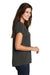 District DM412 Womens Drapey Dolman Short Sleeve Scoop Neck T-Shirt Charcoal Grey Side