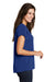 District DM412 Womens Drapey Dolman Short Sleeve Scoop Neck T-Shirt Royal Blue Side