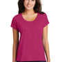 District Womens Drapey Dolman Short Sleeve Scoop Neck T-Shirt - Azalea Pink - Closeout