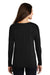 District DM413 Womens Drapey Short Sleeve V-Neck T-Shirt Black Back