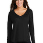 District Womens Drapey Short Sleeve V-Neck T-Shirt - Black - Closeout