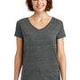 District Womens Cosmic Short Sleeve V-Neck T-Shirt - Black/Grey - Closeout