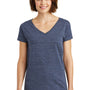 District Womens Cosmic Short Sleeve V-Neck T-Shirt - Navy Blue/Royal Blue - Closeout