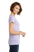 District DM465 Womens Cosmic Short Sleeve V-Neck T-Shirt White/Pink Side