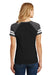 District DM476 Womens Game Short Sleeve V-Neck T-Shirt Black/Charcoal Grey Back