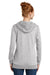 District DM493 Womens Fleece Hooded Sweatshirt Hoodie Heather Grey Back