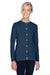 Devon & Jones DP181W Womens Perfect Fit Ribbon Cardigan Sweater Navy Blue Front