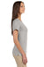 Devon & Jones DP182W Womens Perfect Fit Short Sleeve Crewneck T-Shirt Heather Grey Side