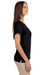 Devon & Jones DP182W Womens Perfect Fit Short Sleeve Crewneck T-Shirt Black Side