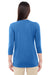 Devon & Jones DP184W Womens Perfect Fit 3/4 Sleeve V-Neck T-Shirt French Blue Back
