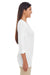 Devon & Jones DP186W Womens Perfect Fit Long Sleeve V-Neck T-Shirt White Side