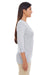 Devon & Jones DP186W Womens Perfect Fit Long Sleeve V-Neck T-Shirt Heather Grey Side