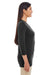 Devon & Jones DP186W Womens Perfect Fit Long Sleeve V-Neck T-Shirt Black Side