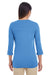 Devon & Jones DP186W Womens Perfect Fit Long Sleeve V-Neck T-Shirt French Blue Back