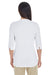 Devon & Jones DP188W Womens Perfect Fit 3/4 Sleeve Polo Shirt White Back