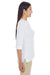 Devon & Jones DP188W Womens Perfect Fit 3/4 Sleeve Polo Shirt White Side