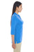 Devon & Jones DP188W Womens Perfect Fit 3/4 Sleeve Polo Shirt French Blue Side