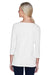 Devon & Jones DP192W Womens Perfect Fit 3/4 Sleeve Wide Neck T-Shirt White Back