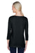 Devon & Jones DP192W Womens Perfect Fit 3/4 Sleeve Wide Neck T-Shirt Black Back