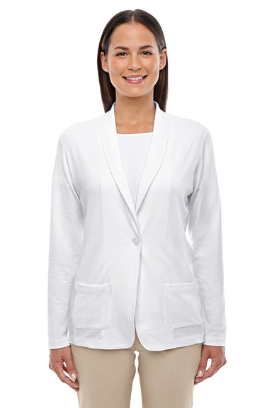 Devon & Jones DP462W Womens Perfect Fit Cardigan Sweater White Front