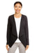 Devon & Jones DP465W Womens Perfect Fit Moisture Wicking Open Front Sweatshirt Black Front