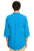 Devon & Jones DP611W Womens Perfect Fit Short Sleeve 1/4 Zip Crepe Tunic Ocean Blue Back