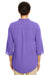 Devon & Jones DP611W Womens Perfect Fit Short Sleeve 1/4 Zip Crepe Tunic Grape Purple Back