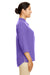 Devon & Jones DP611W Womens Perfect Fit Short Sleeve 1/4 Zip Crepe Tunic Grape Purple SIde