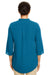 Devon & Jones DP611W Womens Perfect Fit Short Sleeve 1/4 Zip Crepe Tunic Teal Blue Back