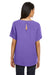 Devon & Jones DP613W Womens Perfect Fit Boat Neck Short Sleeve Blouse Grape Purple Back