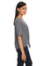 Devon & Jones DP617W Womens Perfect Fit Tie Front Short Sleeve Blouse Graphite Grey Side