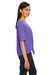 Devon & Jones DP617W Womens Perfect Fit Tie Front Short Sleeve Blouse Grape Purple Side
