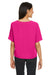 Devon & Jones DP617W Womens Perfect Fit Tie Front Short Sleeve Blouse Crown Raspberry Pink Back
