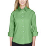 Devon & Jones Womens Perfect Fit 3/4 Sleeve Button Down Shirt - Lime Green - Closeout