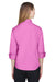 Devon & Jones DP625W Womens Perfect Fit 3/4 Sleeve Button Down Shirt Charity Pink Back