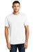 District DT104 Mens Perfect Weight Short Sleeve Crewneck T-Shirt White Front