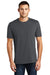 District DT104 Mens Perfect Weight Short Sleeve Crewneck T-Shirt Charcoal Grey Front