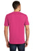 District DT104 Mens Perfect Weight Short Sleeve Crewneck T-Shirt Fuchsia Pink Back