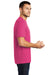 District DT104 Mens Perfect Weight Short Sleeve Crewneck T-Shirt Fuchsia Pink Side