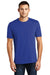 District DT104 Mens Perfect Weight Short Sleeve Crewneck T-Shirt Royal Blue Front