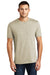 District DT104 Mens Perfect Weight Short Sleeve Crewneck T-Shirt Heather Latte Brown Front