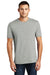 District DT104 Mens Perfect Weight Short Sleeve Crewneck T-Shirt Heather Steel Grey Front