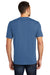 District DT104 Mens Perfect Weight Short Sleeve Crewneck T-Shirt Maritime Blue Back